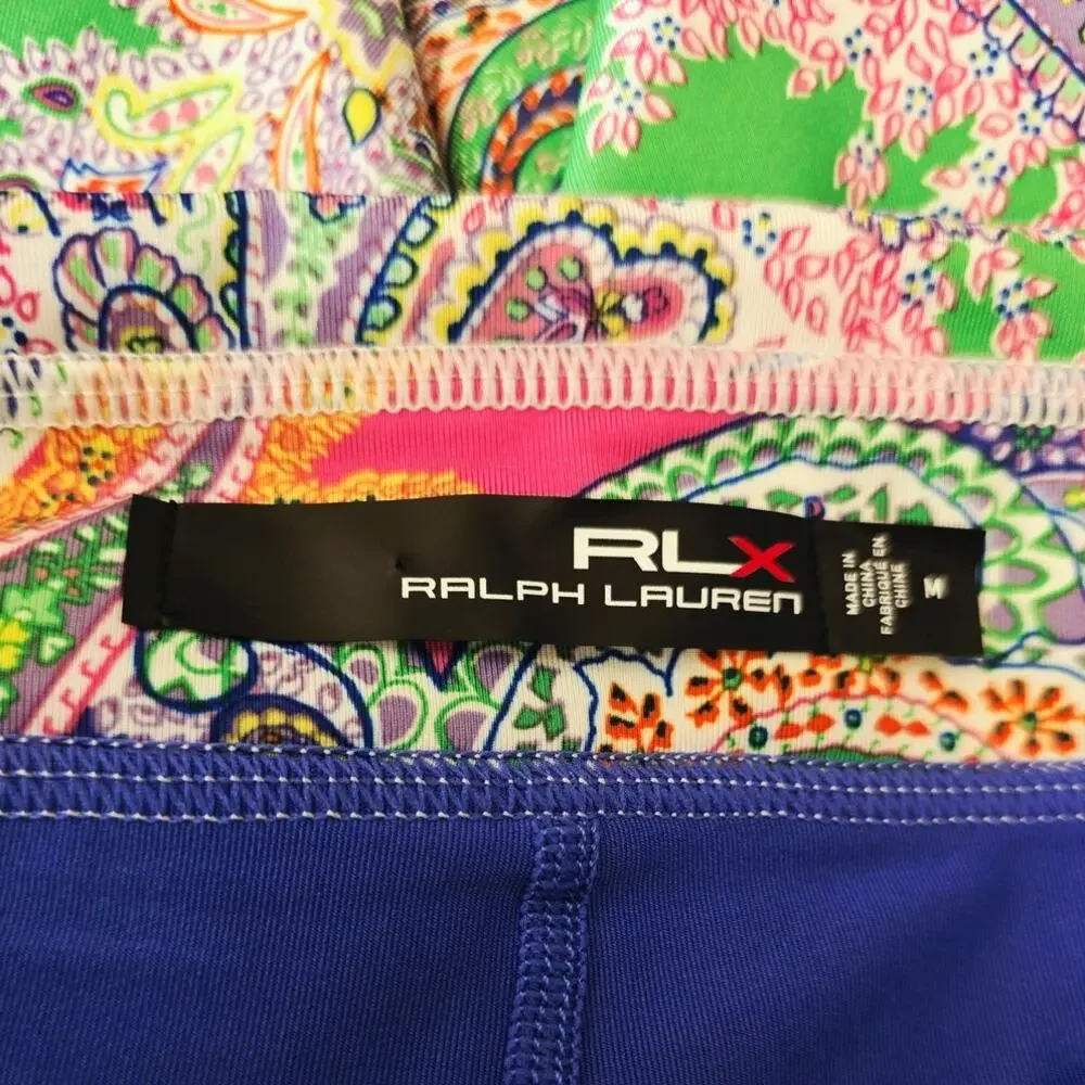Ralph Lauren RLX Multi Color Athletic Golf Pickle Ball Athletic Skort Women M